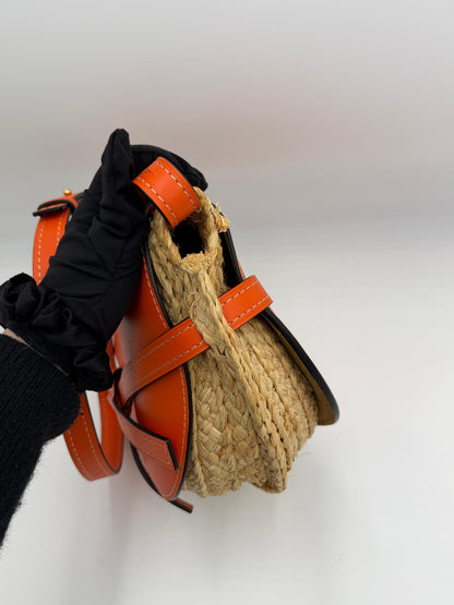 Loewe Gate Raffia Shoulder
