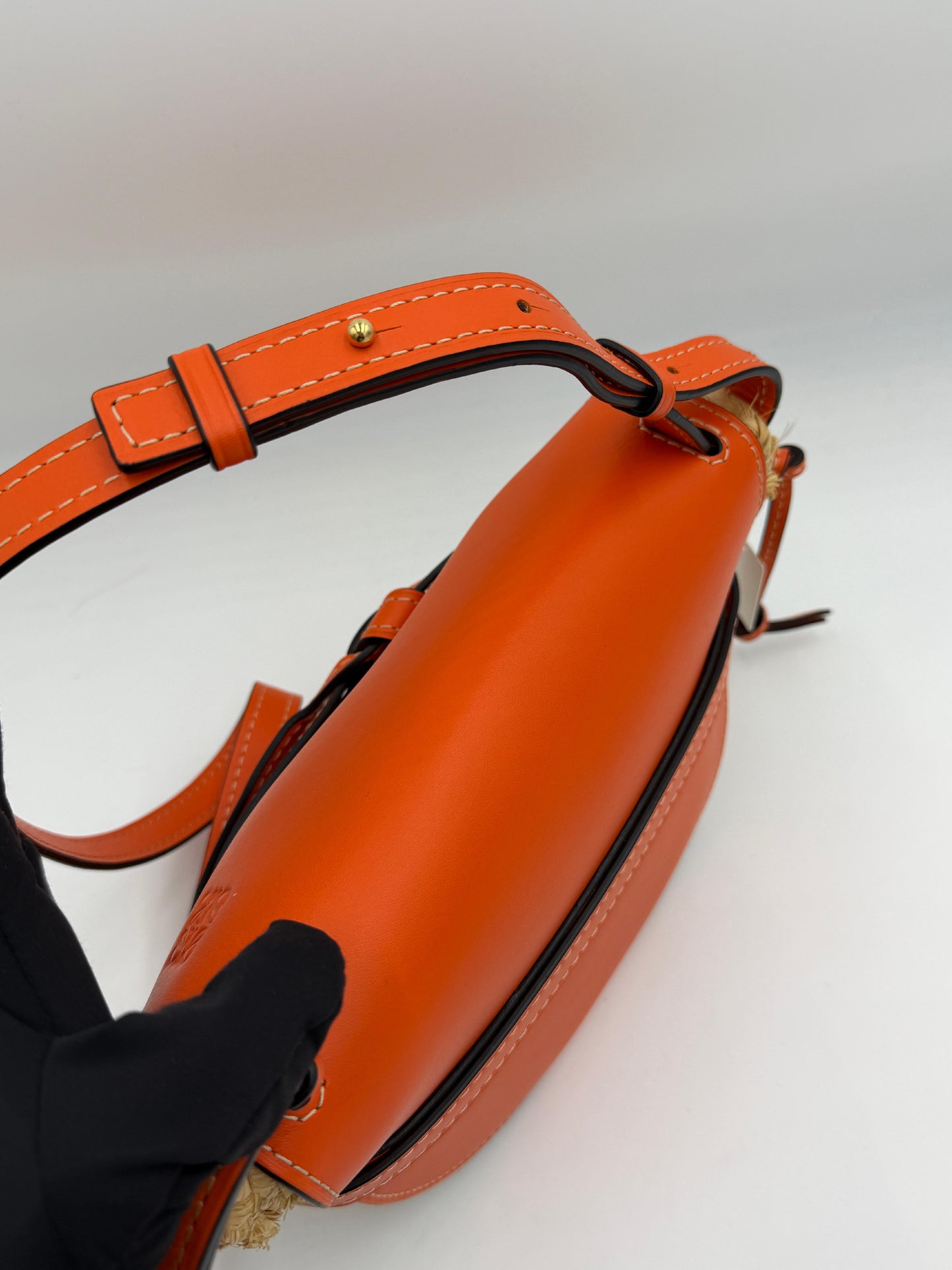 Loewe Gate Raffia Shoulder