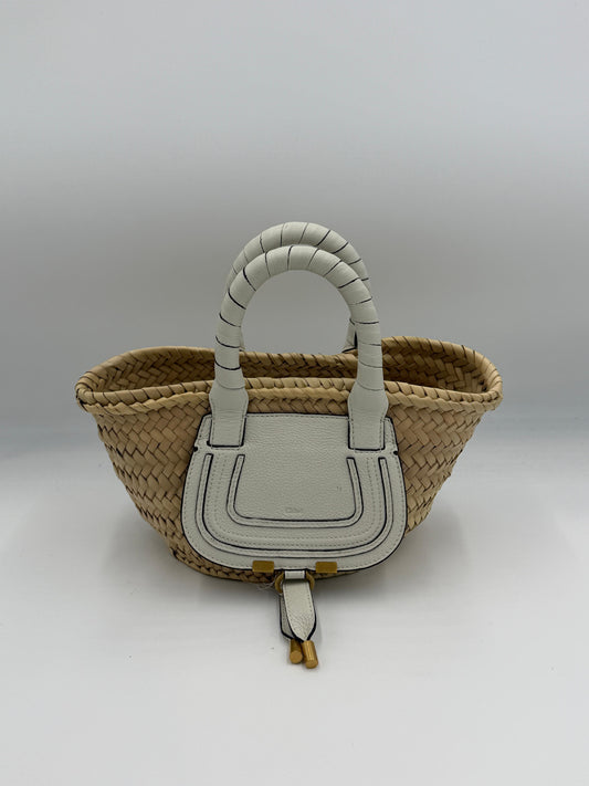 Chloe Marcie Raffia Bag