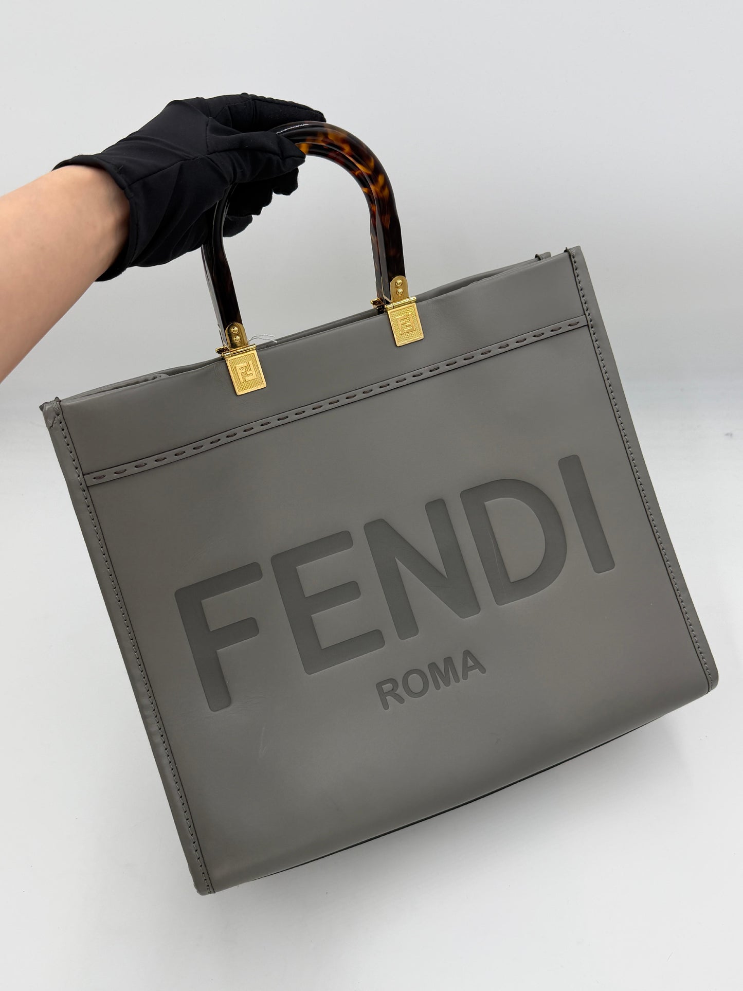 Fendi Sunshine Leather Tote