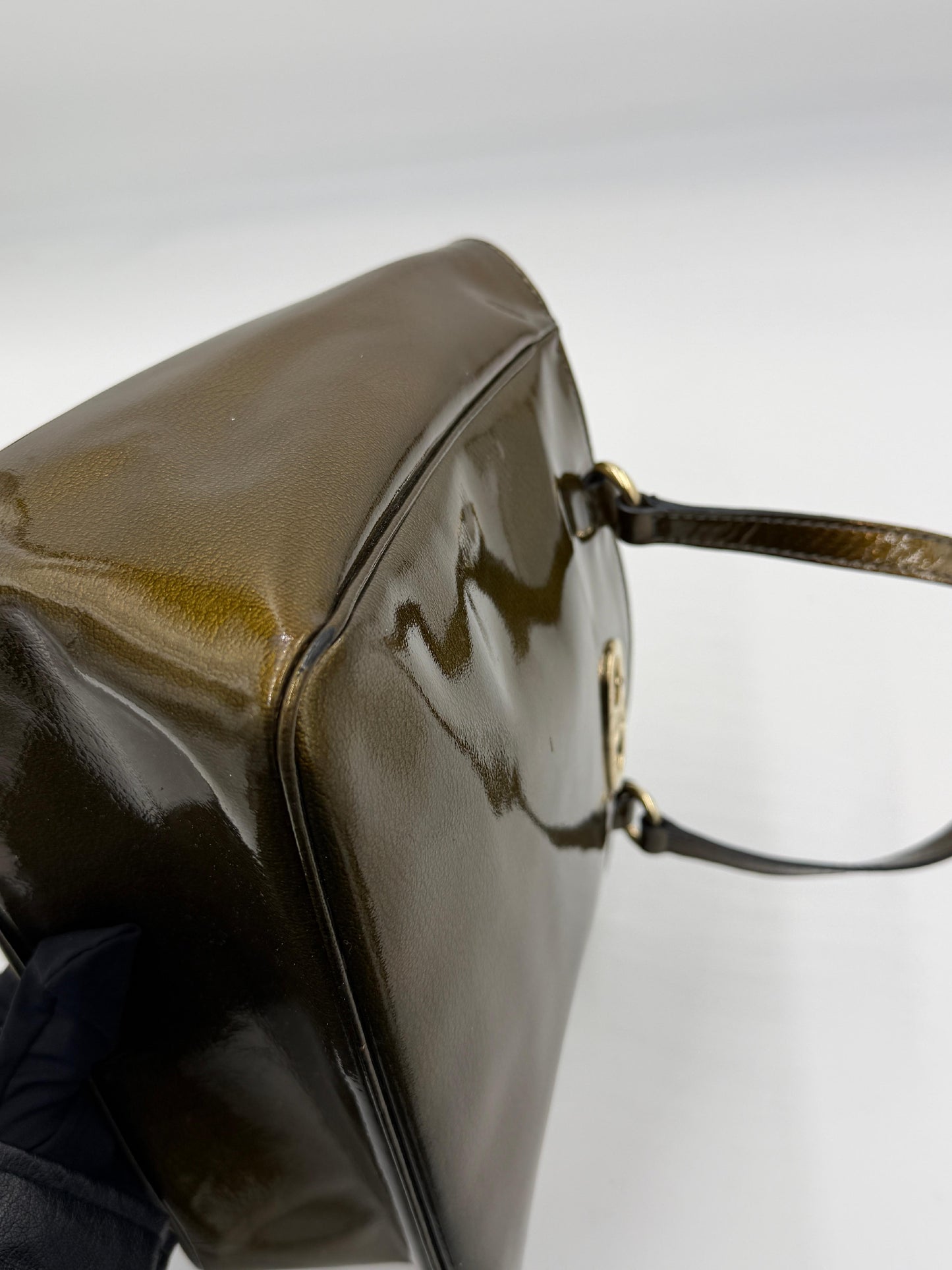 Celine Triomphe Patent Handbag