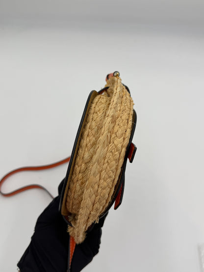 Loewe Mini Gate Raffia Shoulder