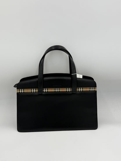 Burberry Leather Novacheck Tote