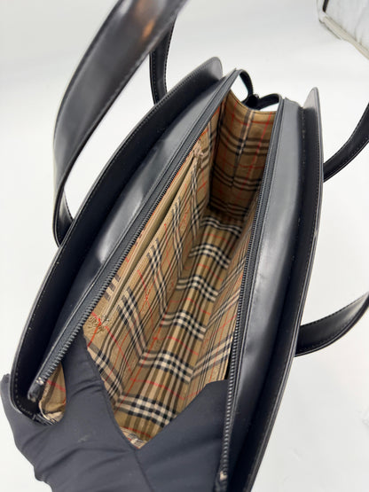 Burberry Leather Novacheck Tote