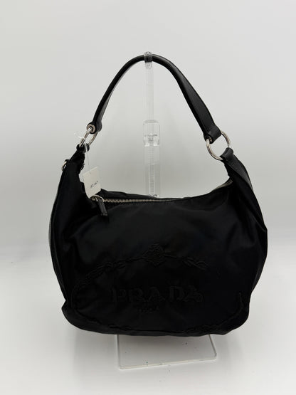 Prada Nylon Jacquard Hobo