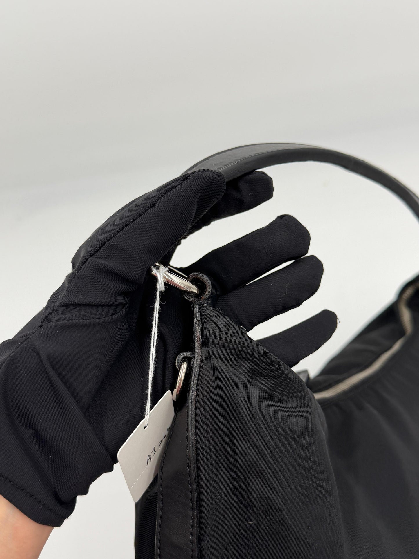 Prada Nylon Jacquard Hobo