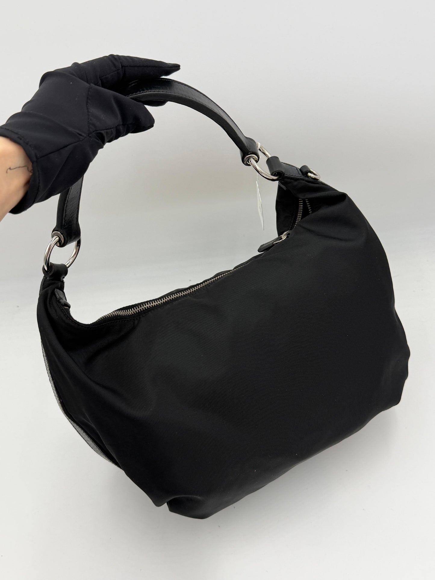 Prada Nylon Jacquard Hobo