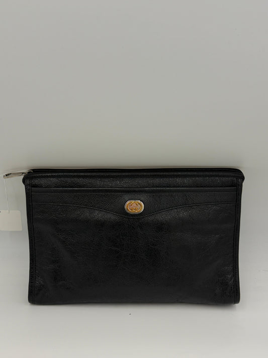 Gucci Interlocking Leather Clutch