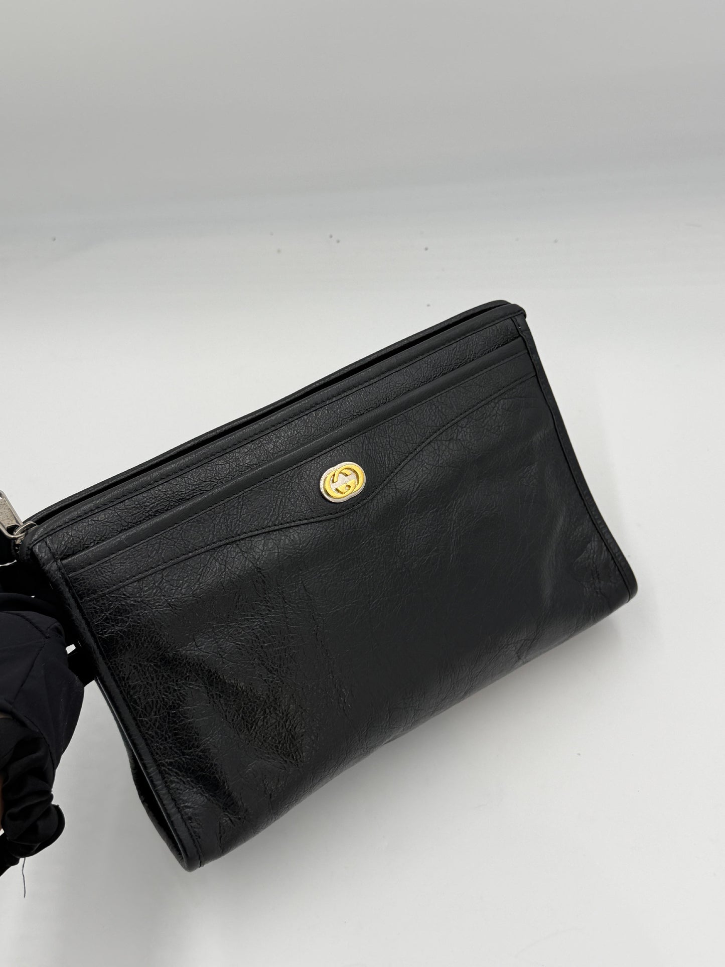 Gucci Interlocking Leather Clutch