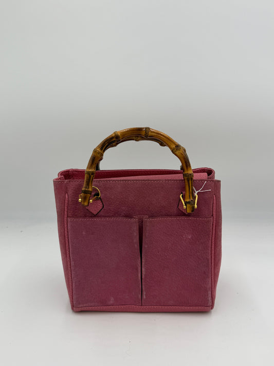 Gucci Suede Bamboo 2Way Tote