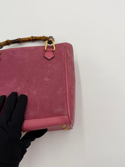 Gucci Suede Bamboo 2Way Tote