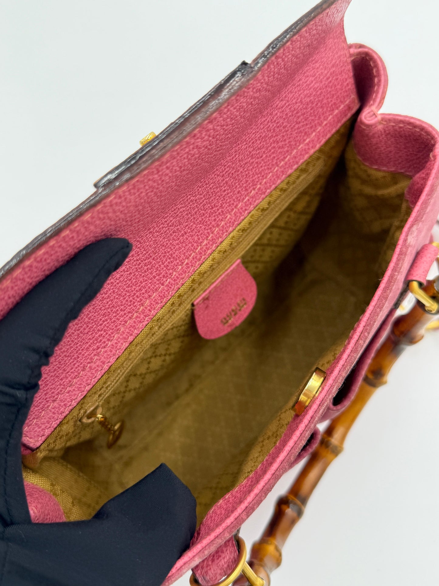 Gucci Suede Bamboo 2Way Tote