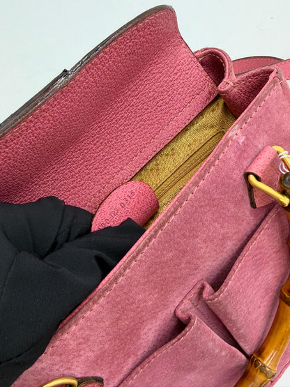 Gucci Suede Bamboo 2Way Tote