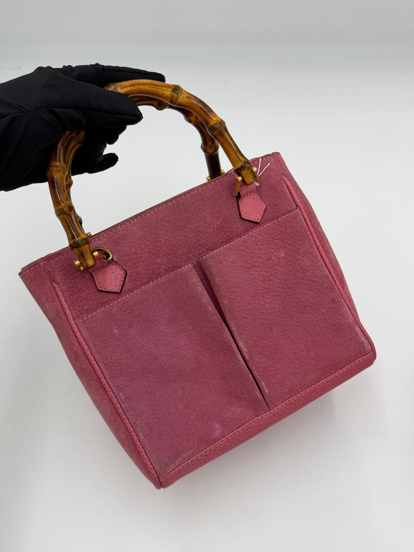 Gucci Suede Bamboo 2Way Tote