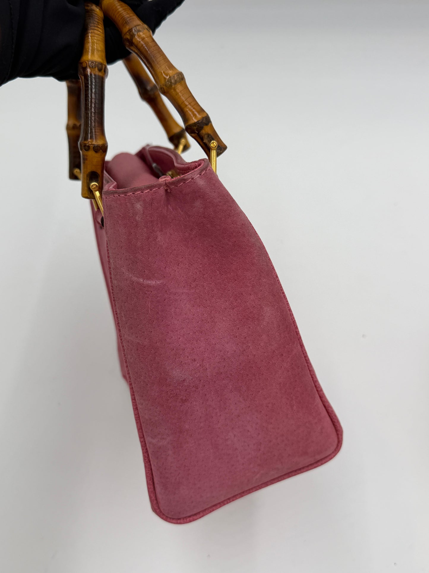 Gucci Suede Bamboo 2Way Tote