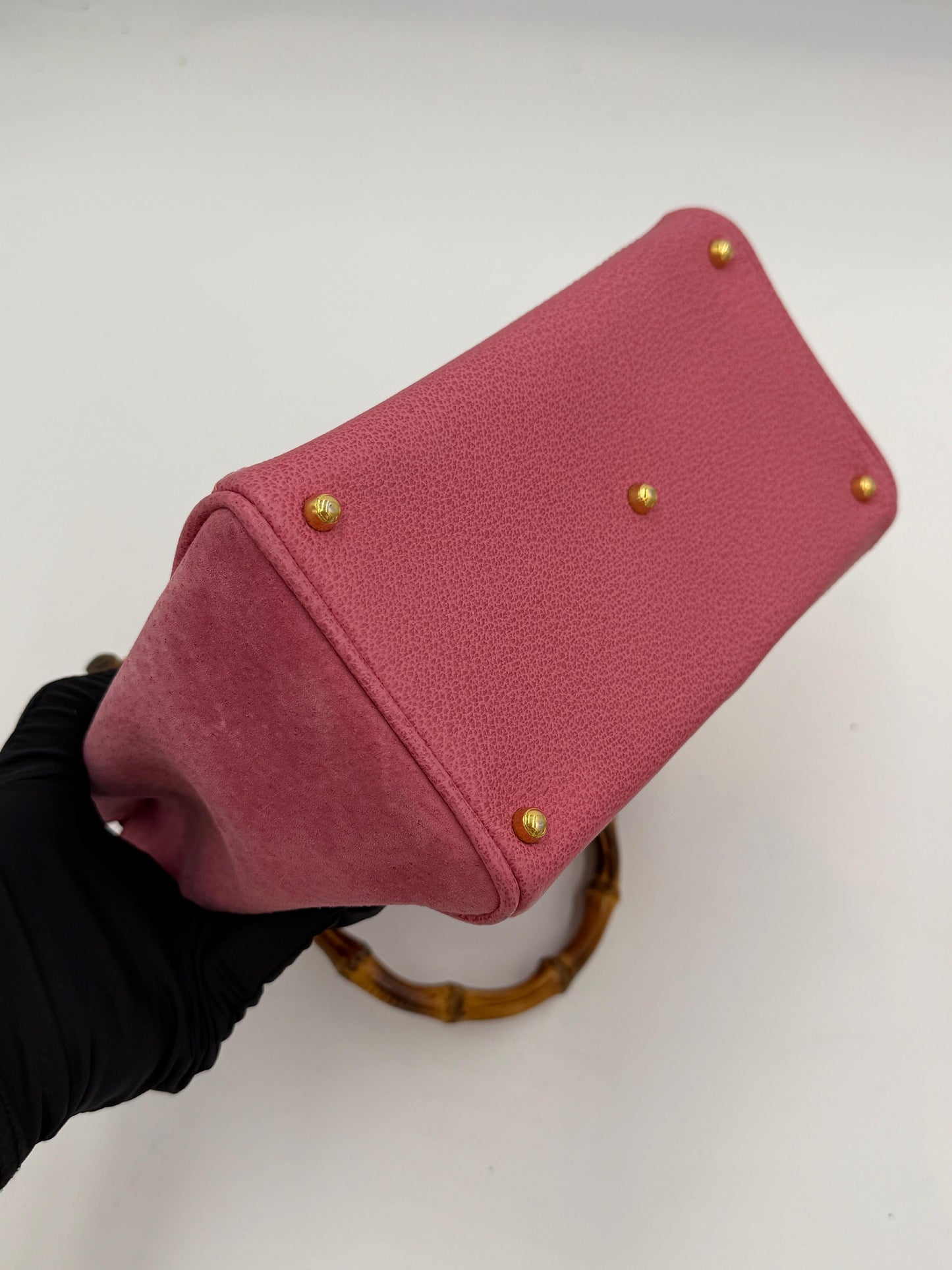 Gucci Suede Bamboo 2Way Tote