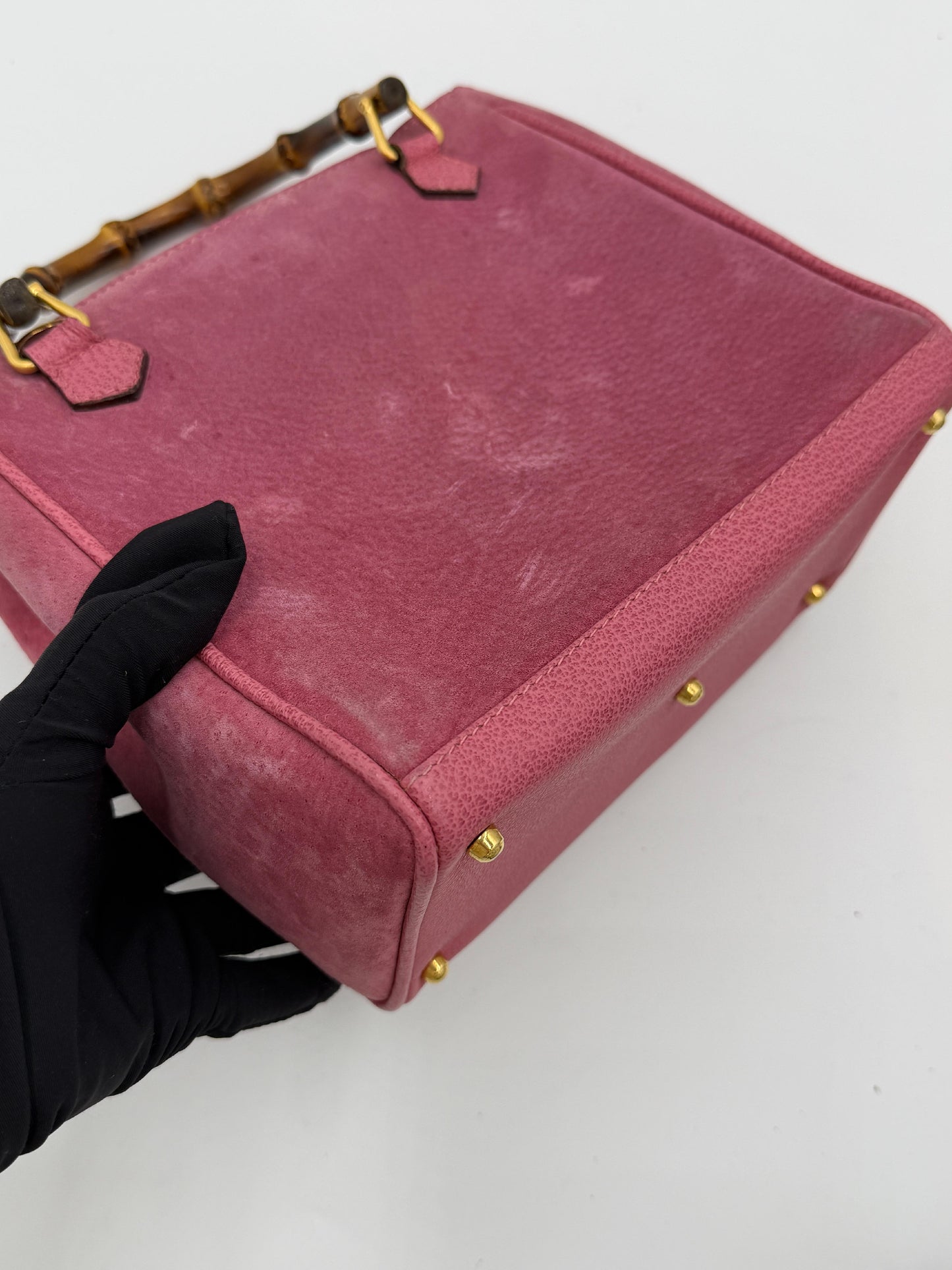 Gucci Suede Bamboo 2Way Tote