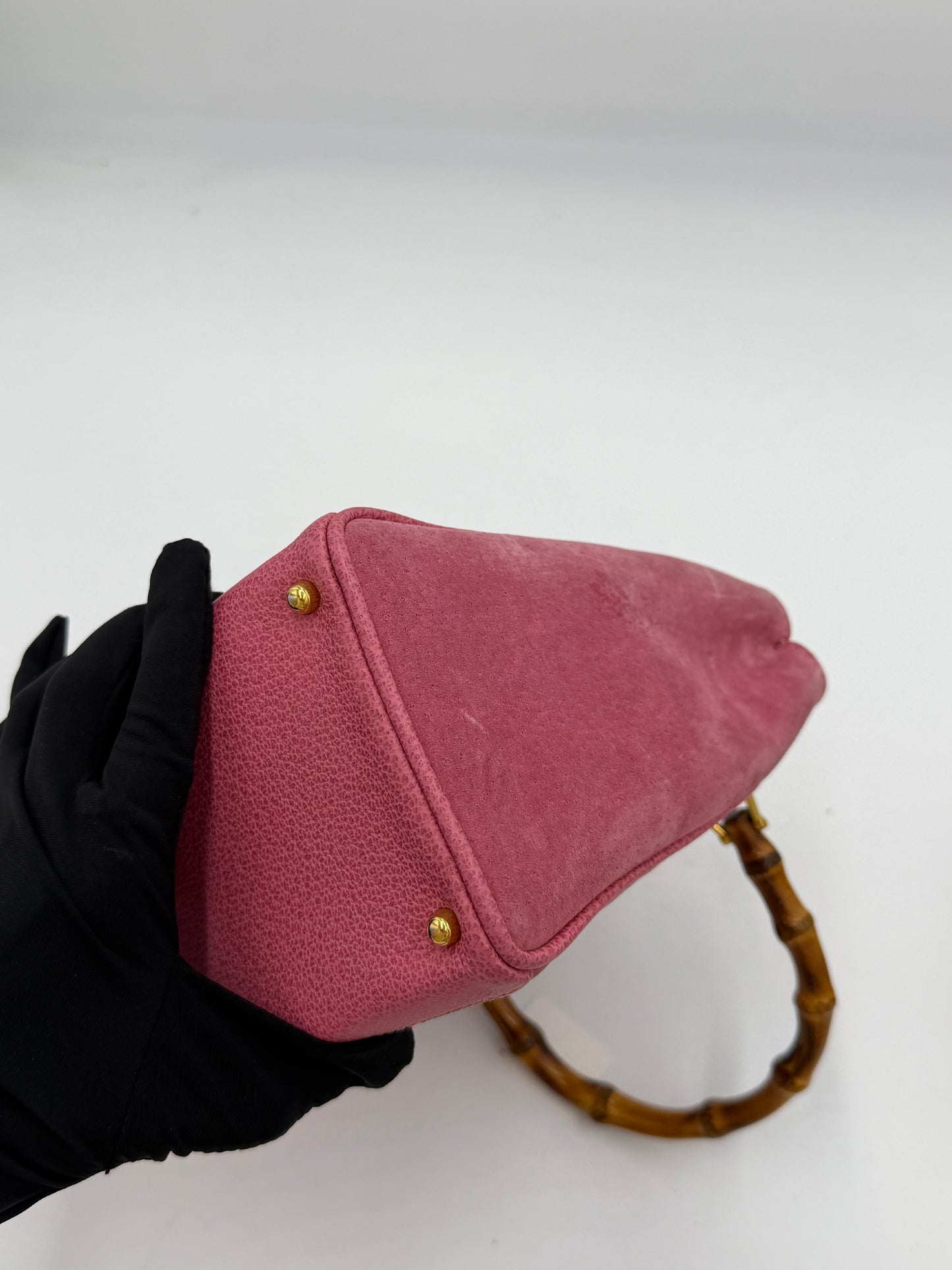 Gucci Suede Bamboo 2Way Tote