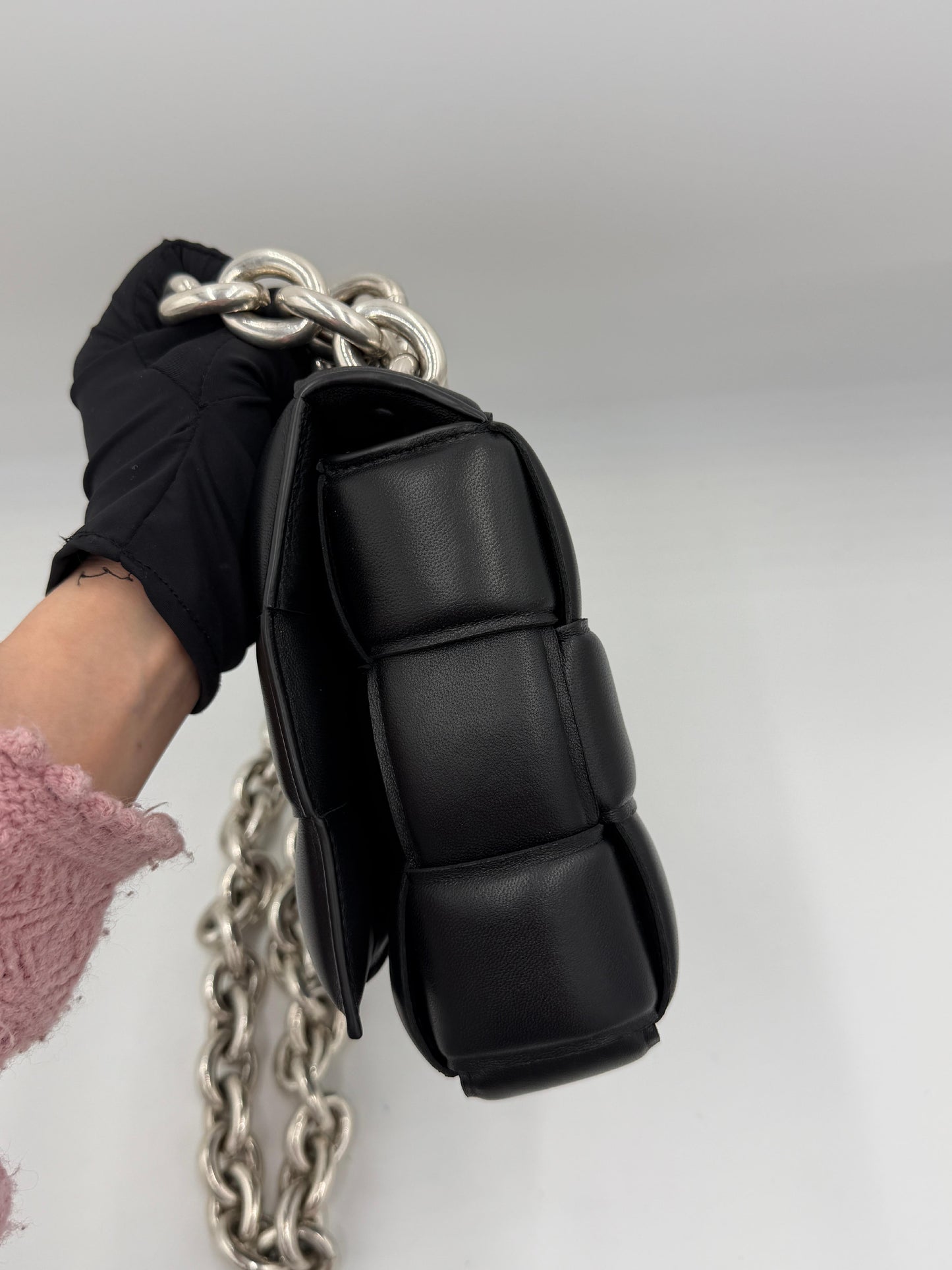 Bottega Veneta Cassette Padded Chain Shoulder Bag