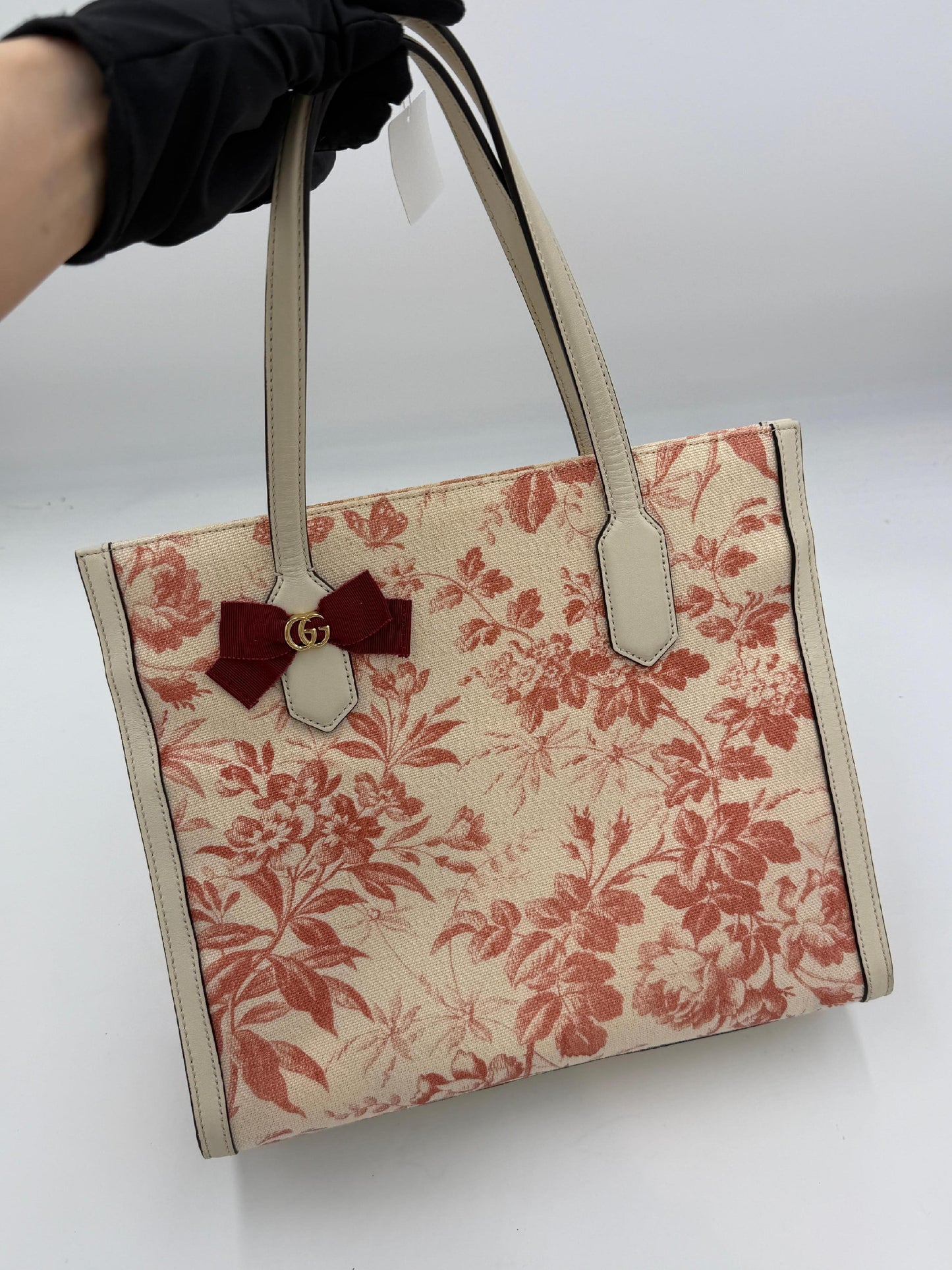 Gucci GG Bow Canvas Tote