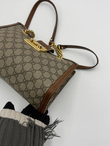 Gucci GG Supreme Padlock Tote