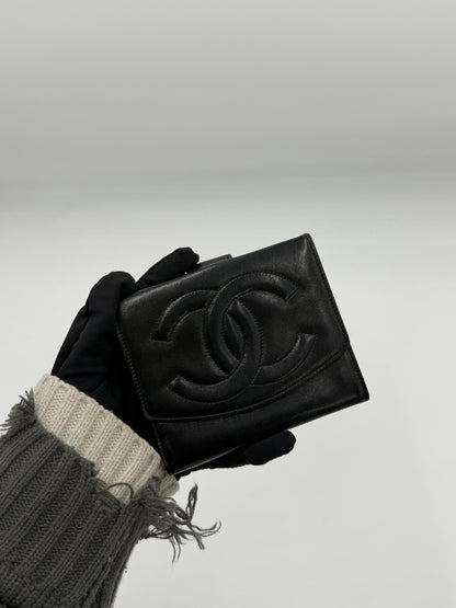 Chanel CC Lambskin Compact Wallet