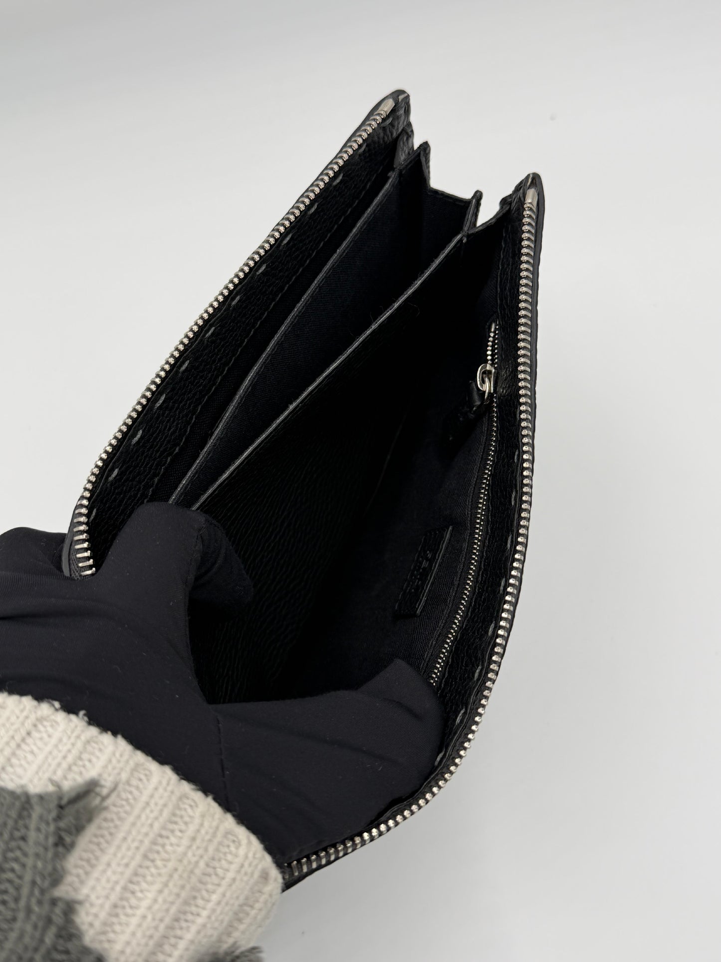 Fendi Selleria Leather Clutch