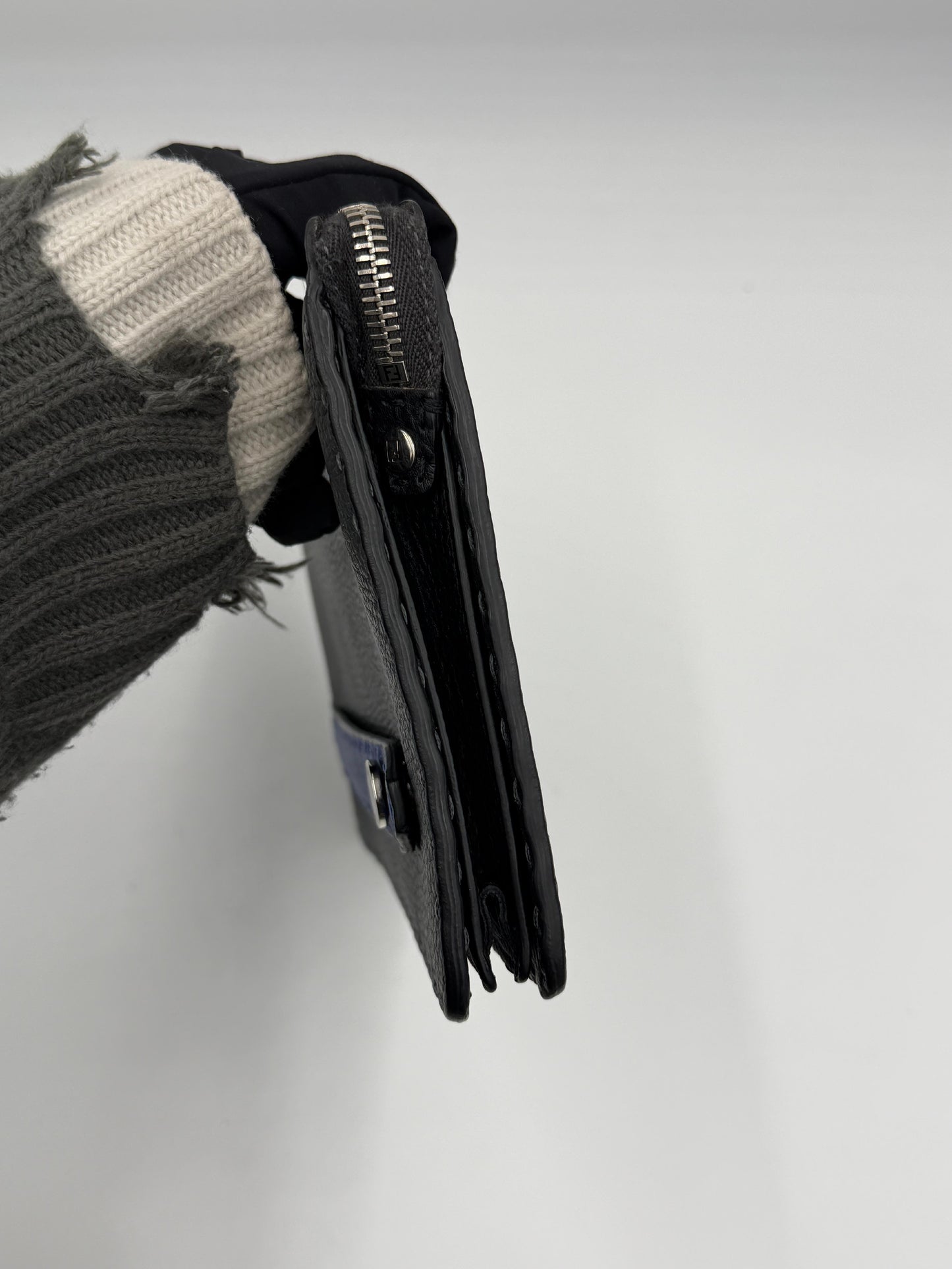 Fendi Selleria Leather Clutch