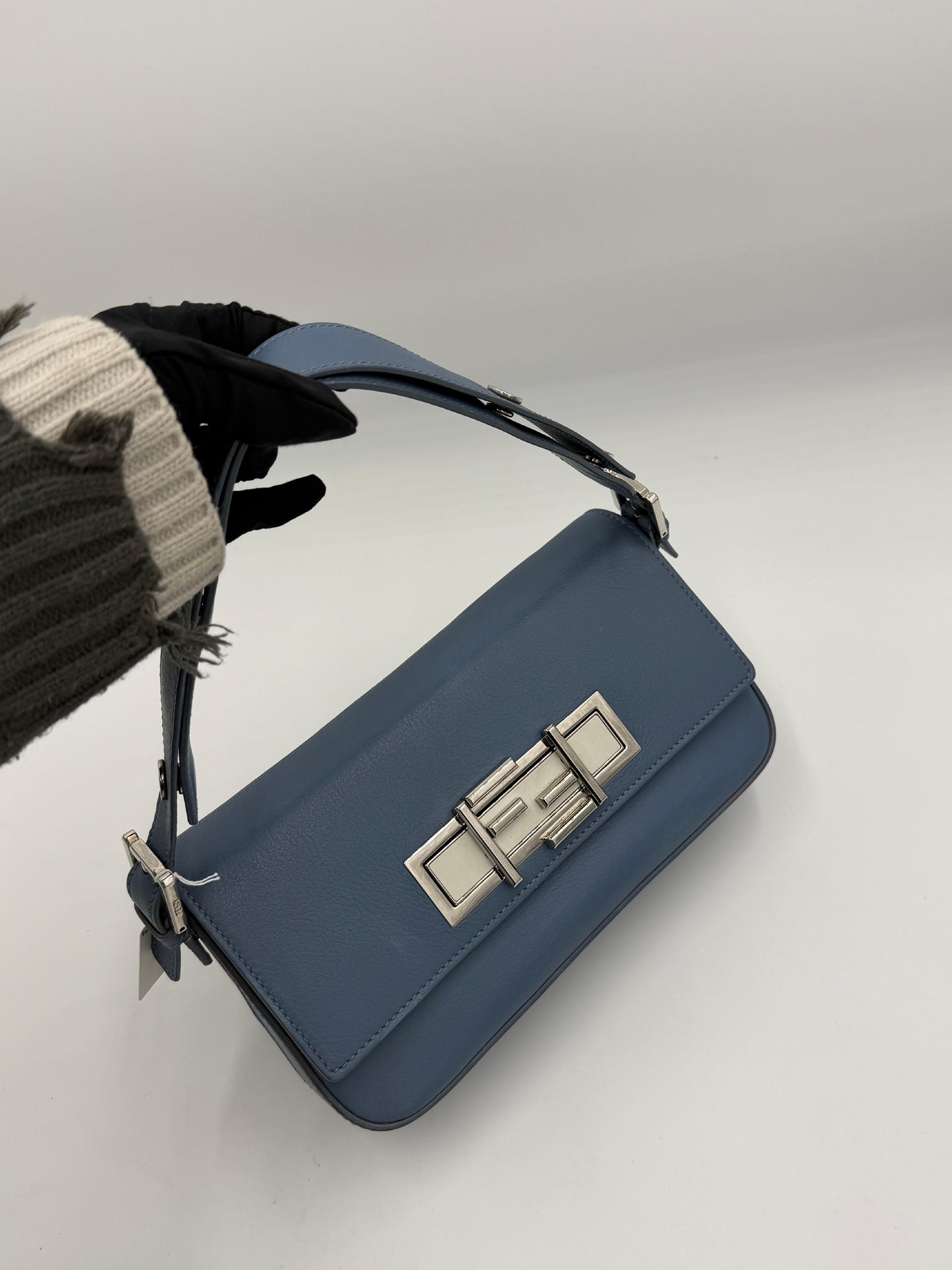 Fendi Cerulean Calfskin Baguette