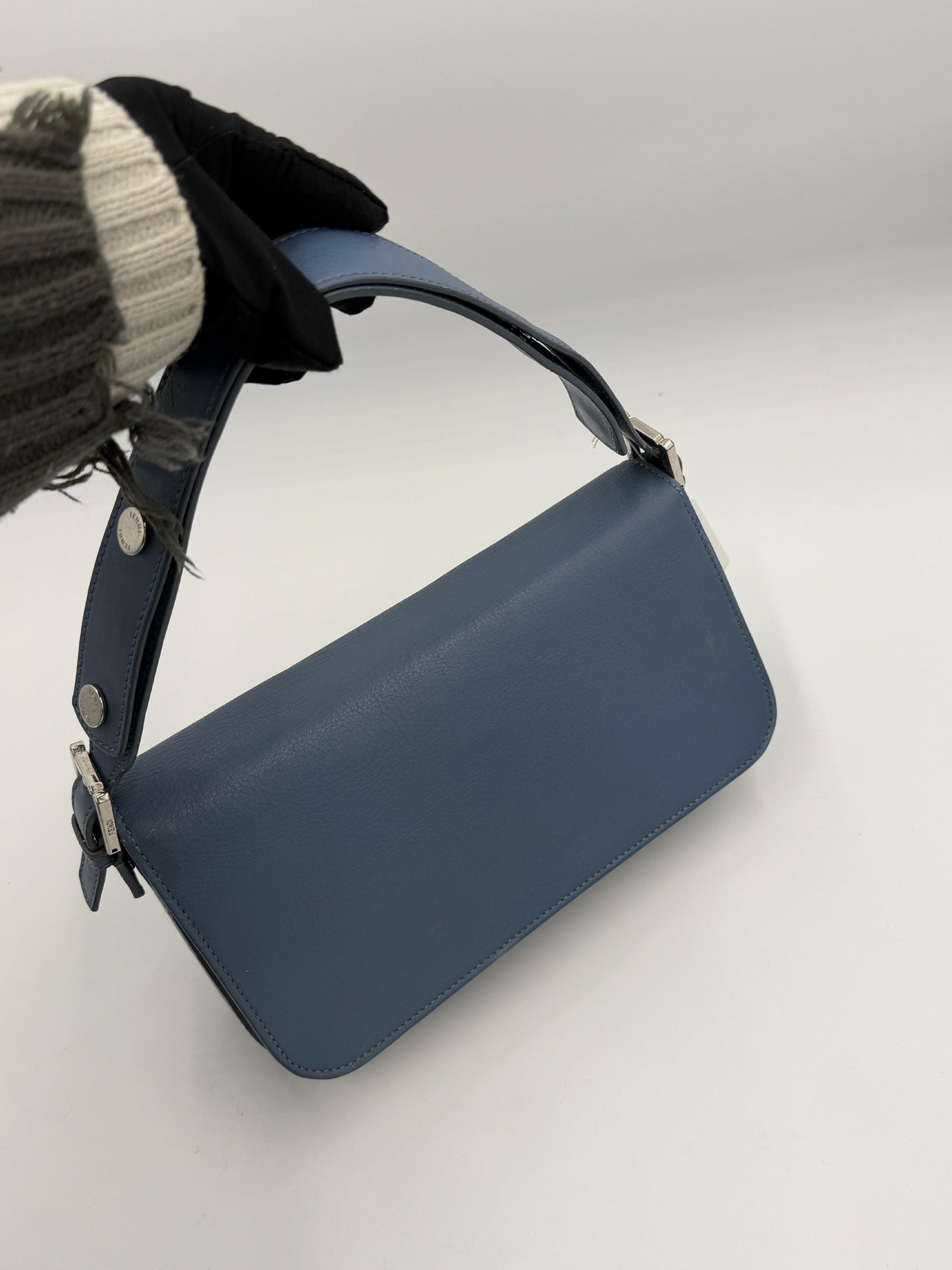 Fendi Cerulean Calfskin Baguette