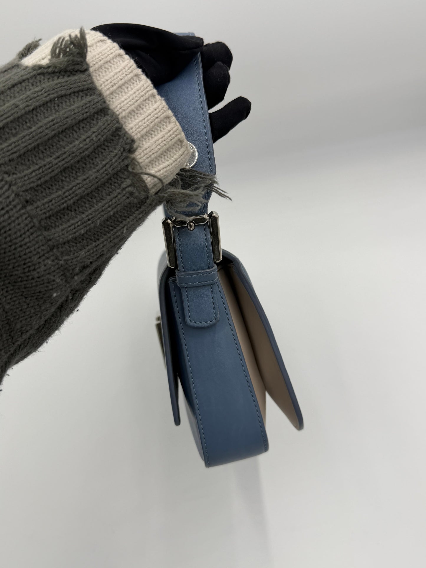 Fendi Cerulean Calfskin Baguette