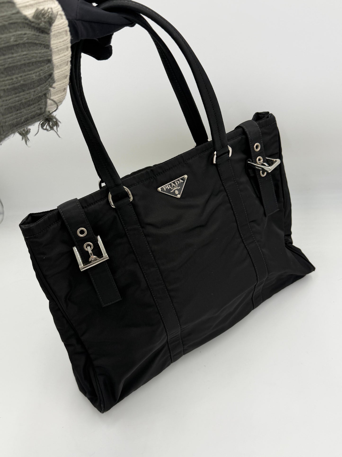 Prada Tessuto Double Handle Tote
