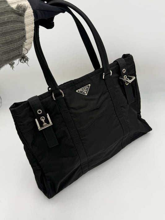 Prada Tessuto Double Handle Tote