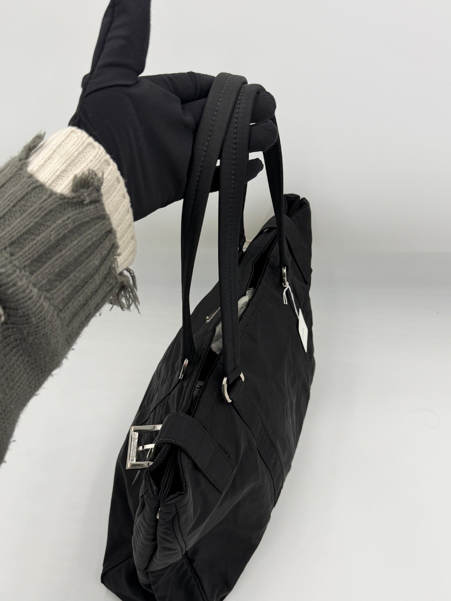 Prada Tessuto Double Handle Tote