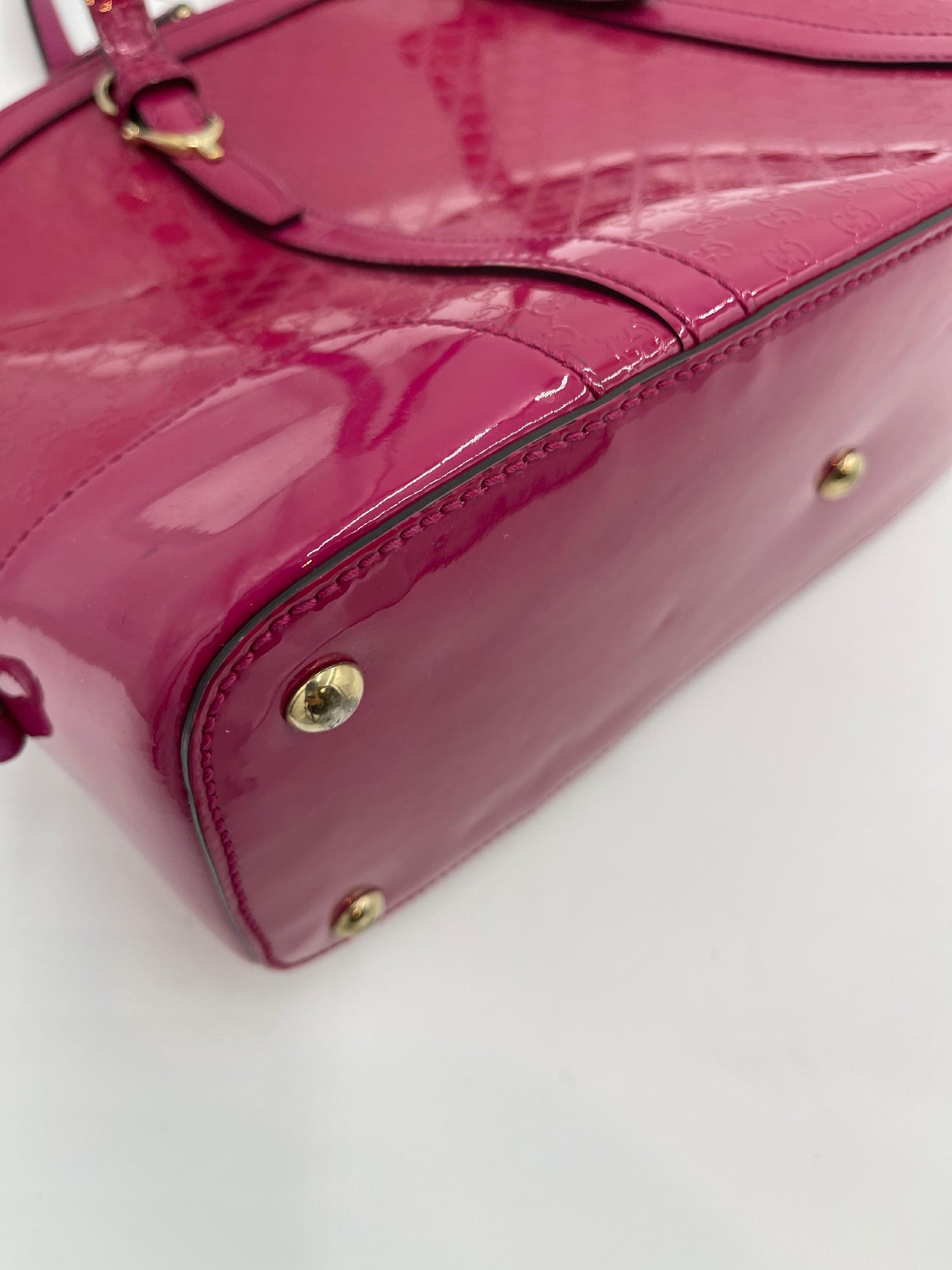 Gucci Micro GG Patent Dome 2Way