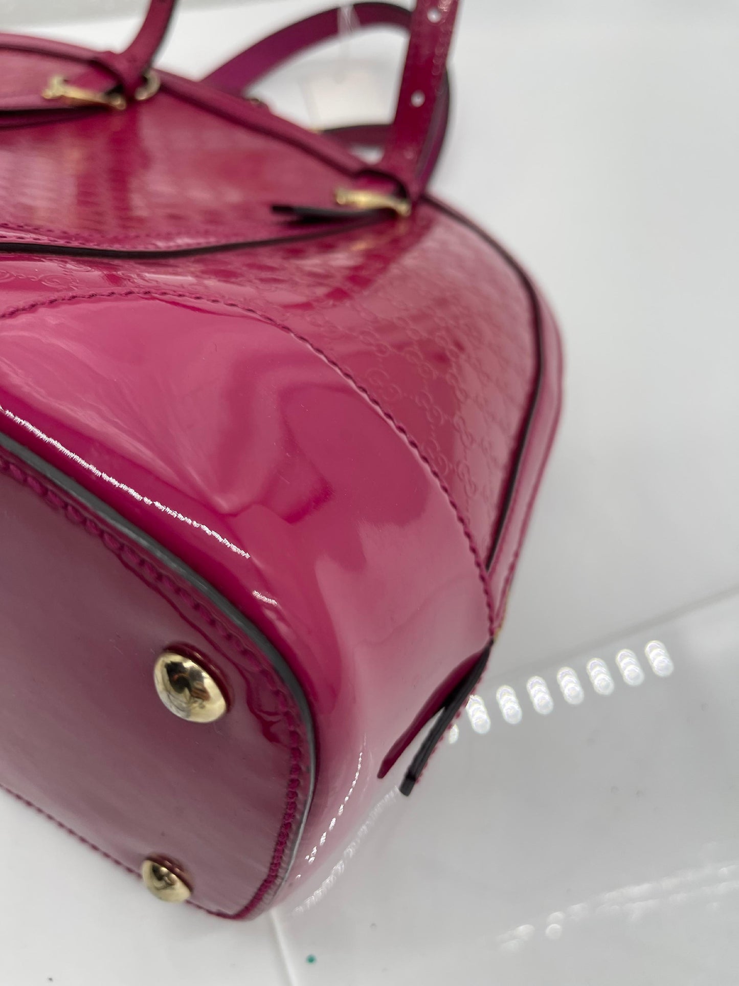 Gucci Micro GG Patent Dome 2Way