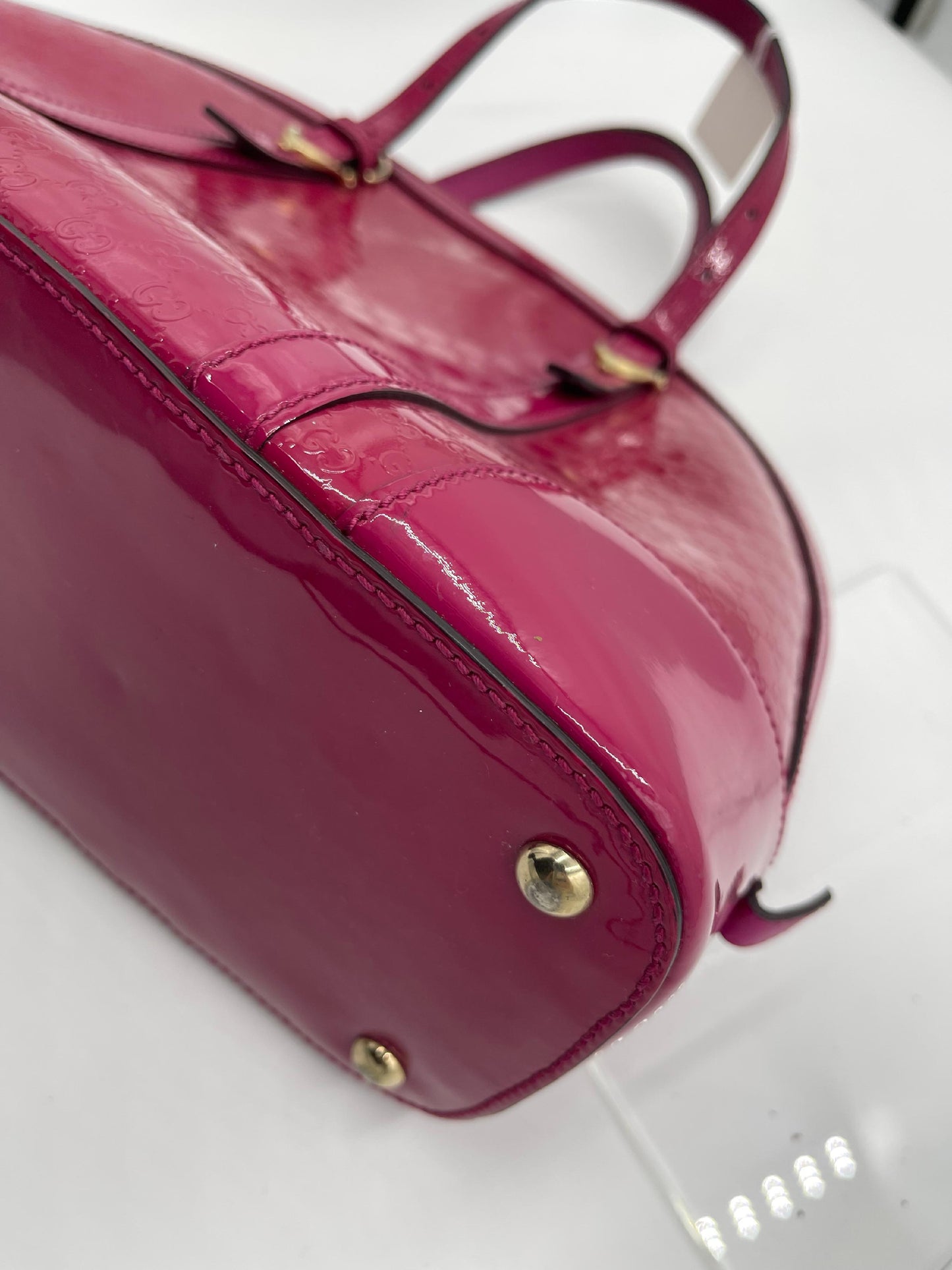 Gucci Micro GG Patent Dome 2Way