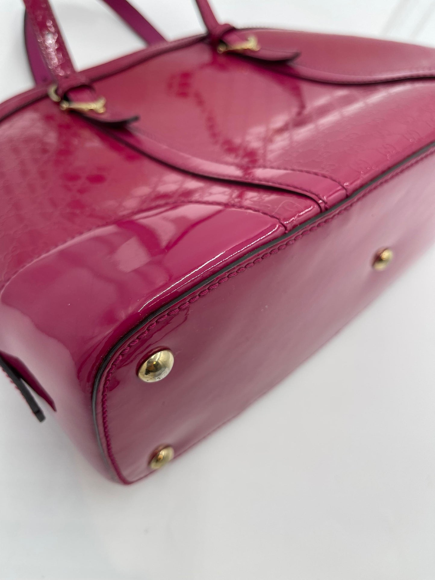 Gucci Micro GG Patent Dome 2Way