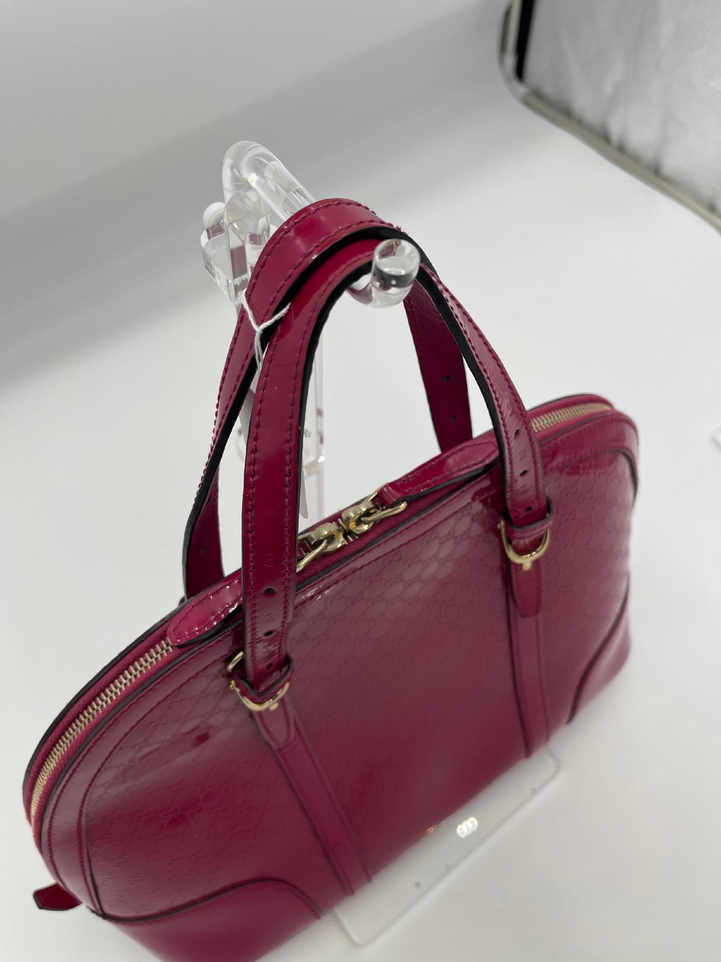 Gucci Micro GG Patent Dome 2Way