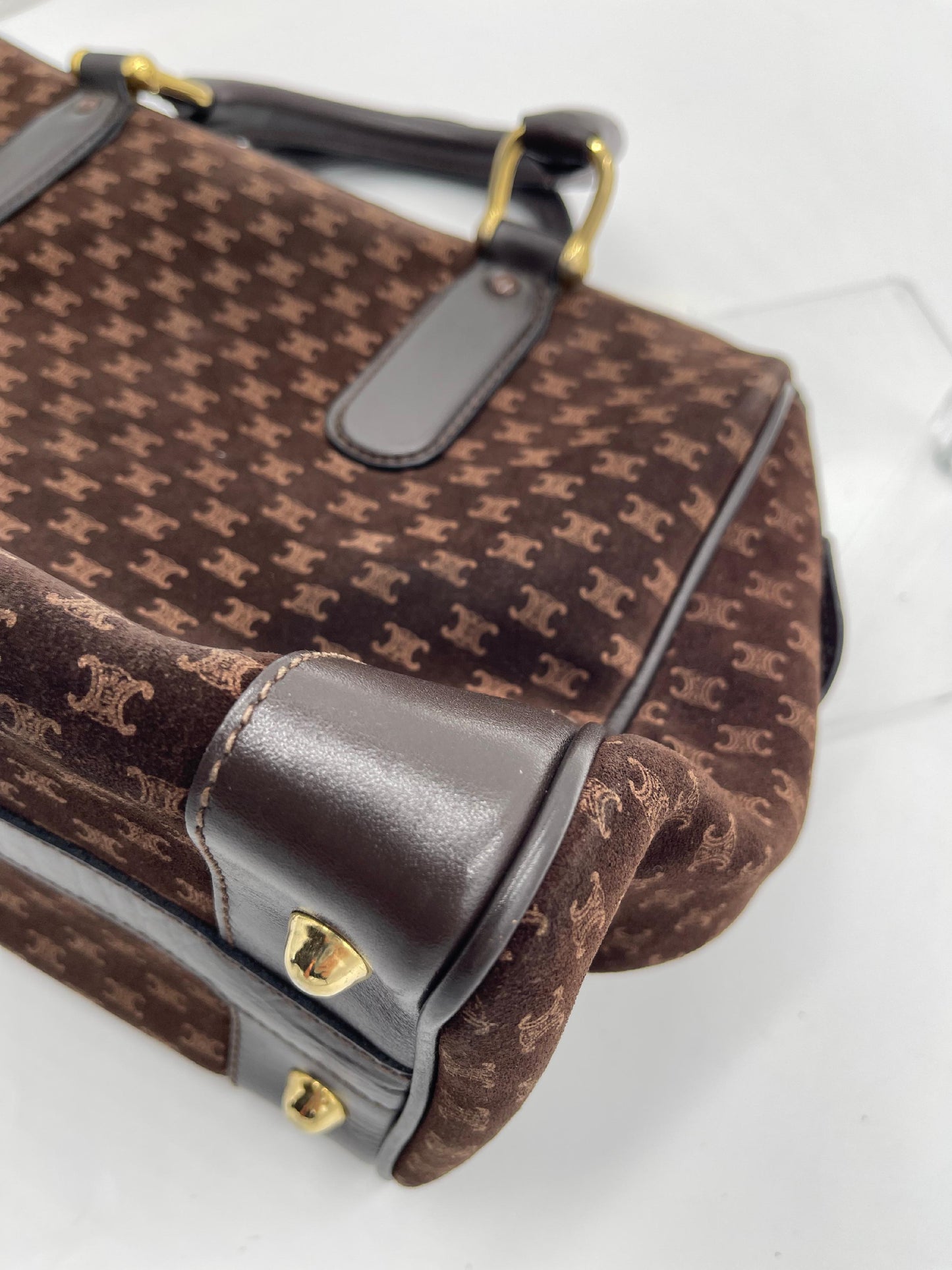 Celine Macadam Suede Boston