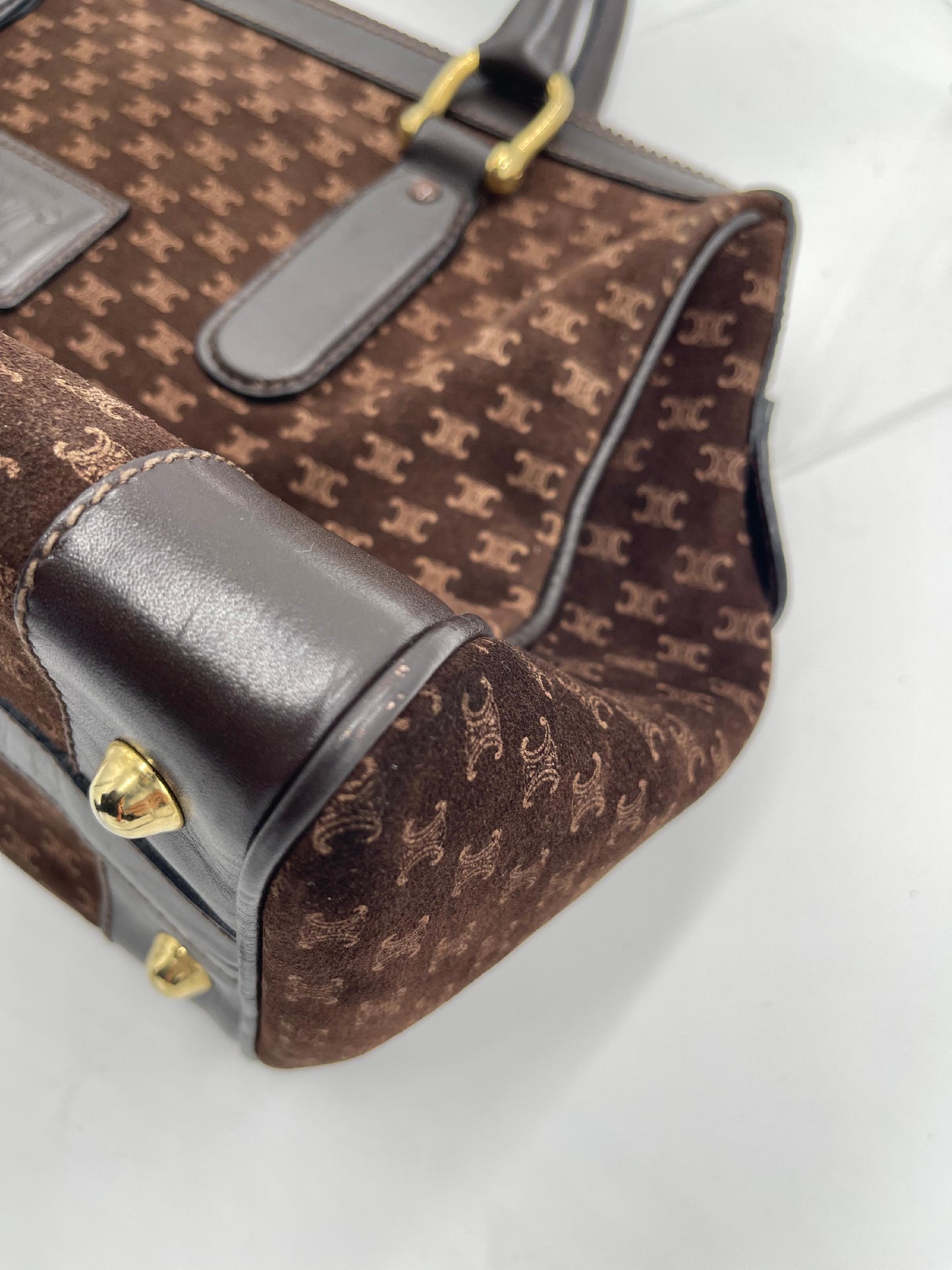 Celine Macadam Suede Boston