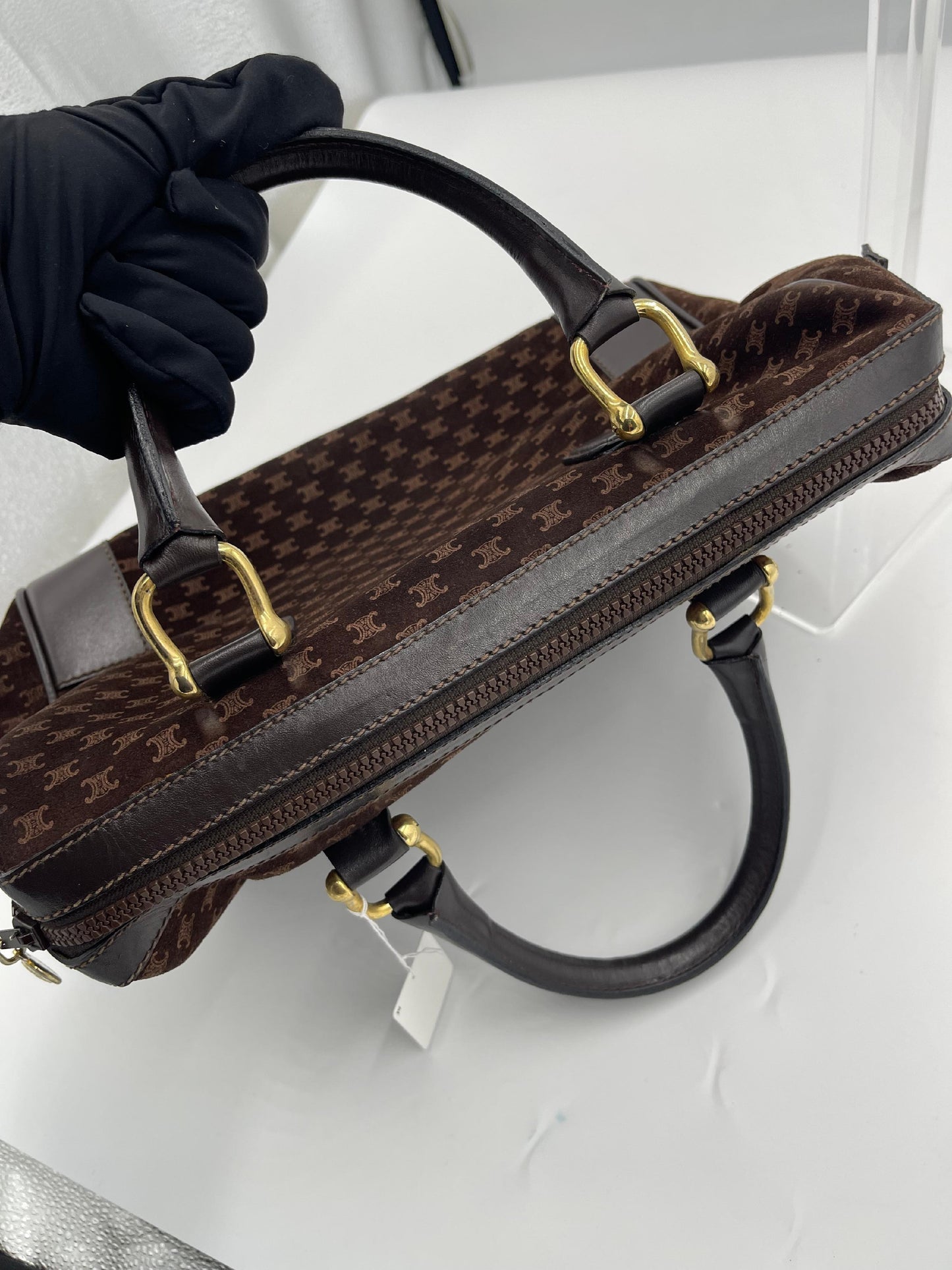 Celine Macadam Suede Boston