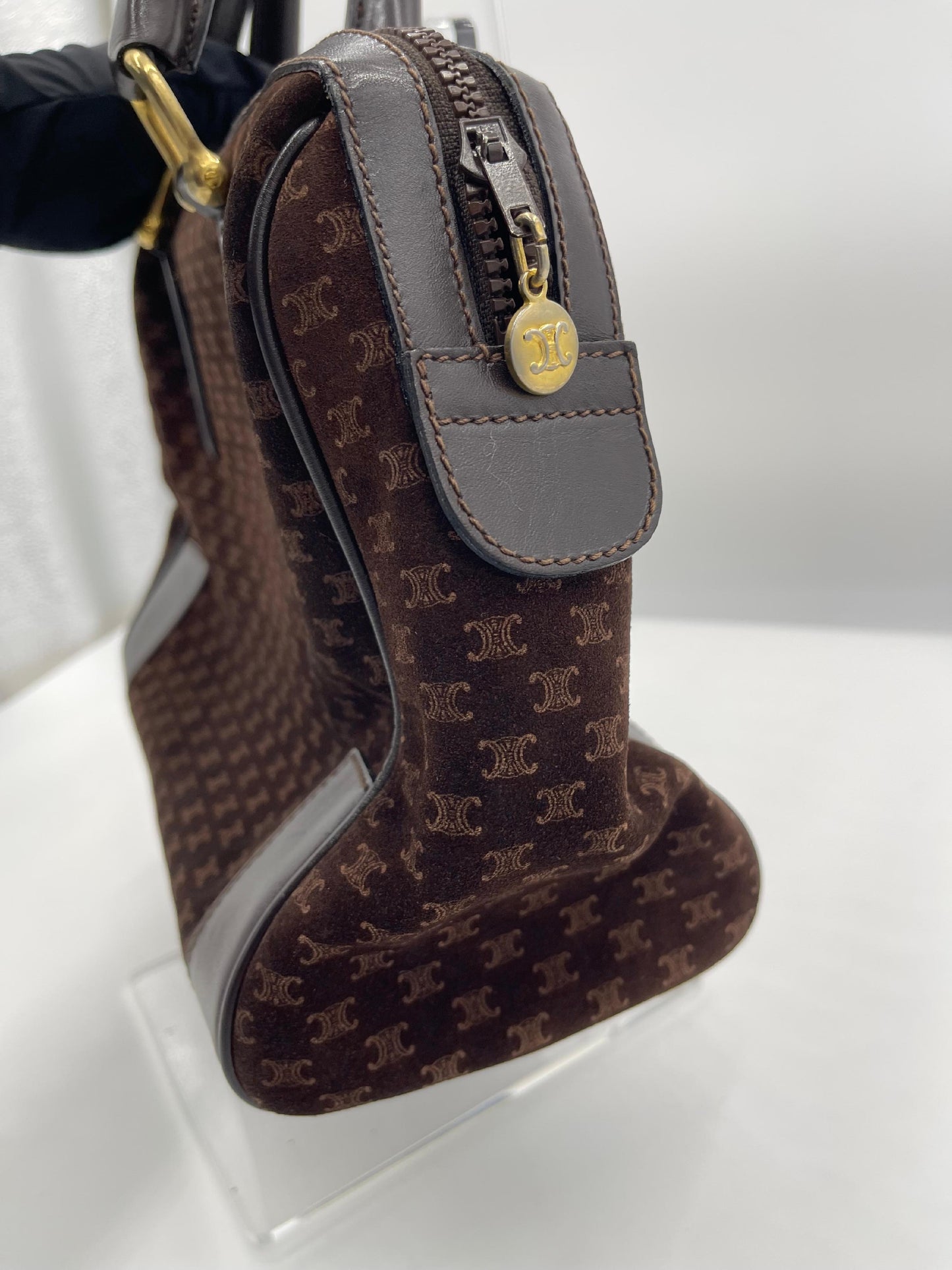 Celine Macadam Suede Boston