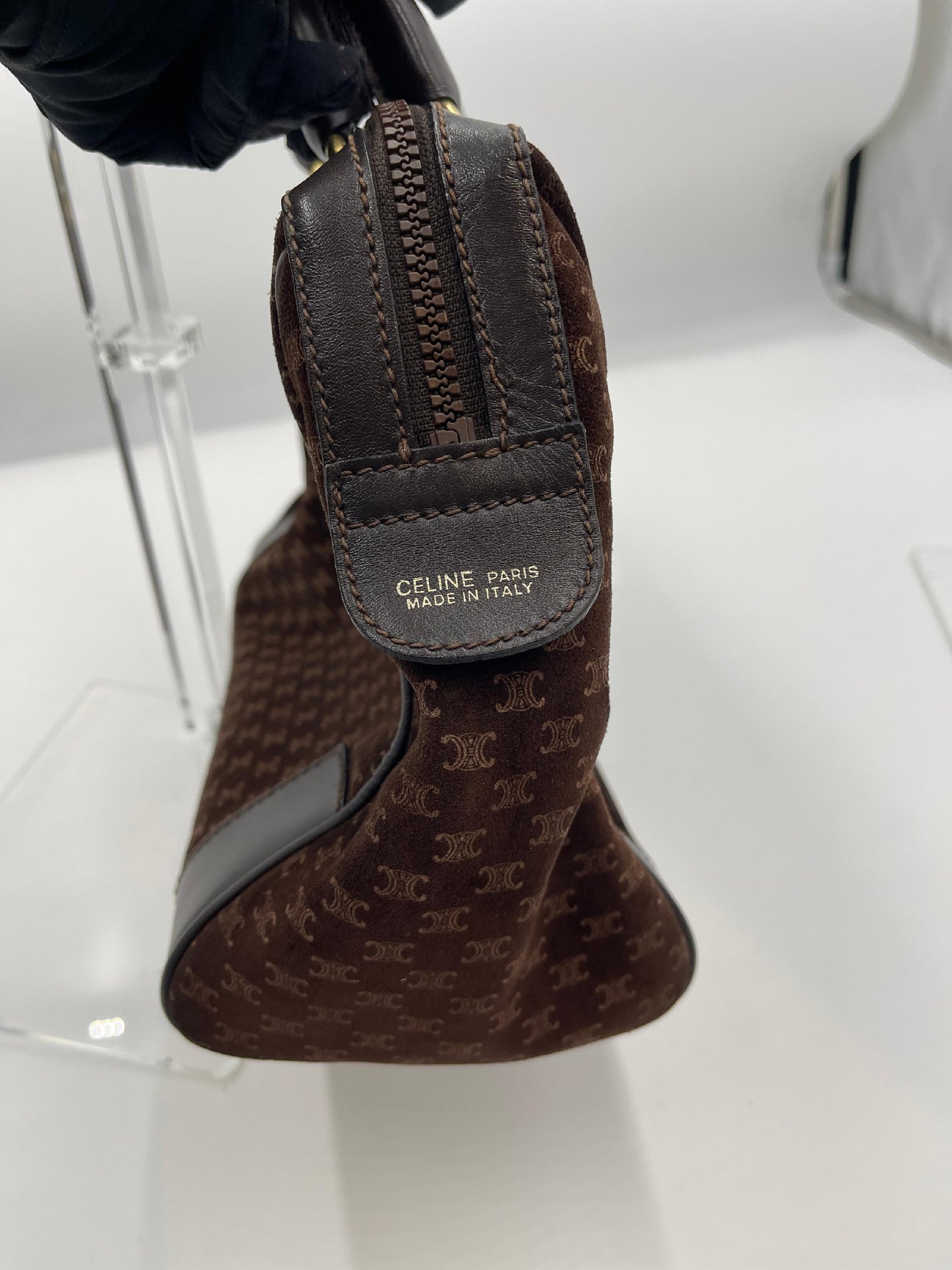 Celine Macadam Suede Boston