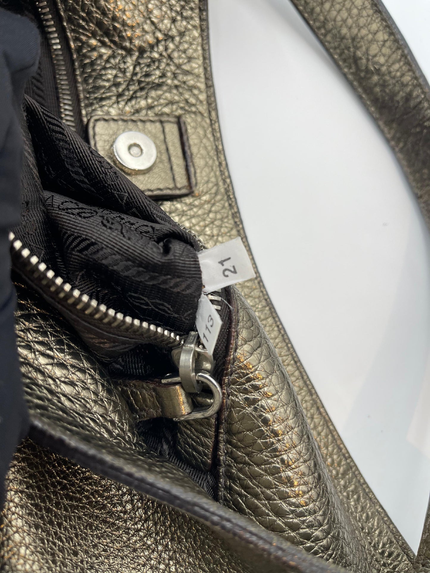 Prada Vitello Leather Hobo